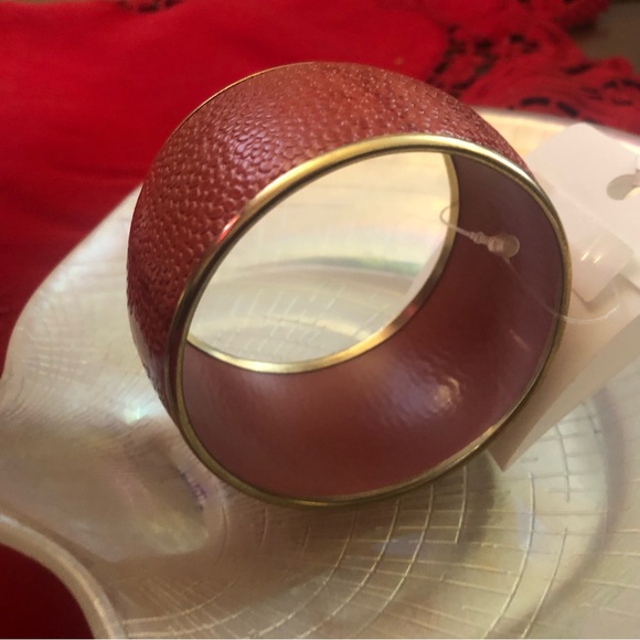 3 for$10 mix & match Enamel Coral Gold tone bangle.one size - Picture 4 of 8